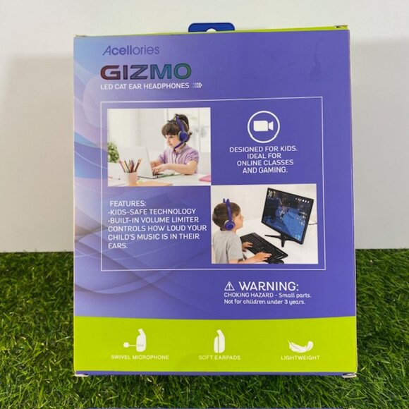 Acellories GIZMO Cat Ear Headphones LED, Microphone, Light Weight, Soft Earpads - Picture 4 of 8